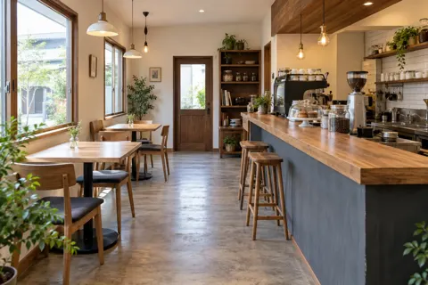 カフェの配置を考えるための提案イメージ