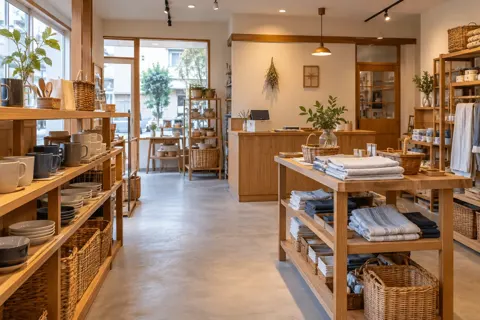 店舗の棚と通路の提案イメージ